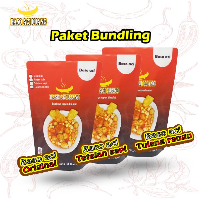 

PAKET HEMAT 3 VARIANT BASO ACI UJANG ORIGINAL, TETELAN SAPI, TULANG RANGU