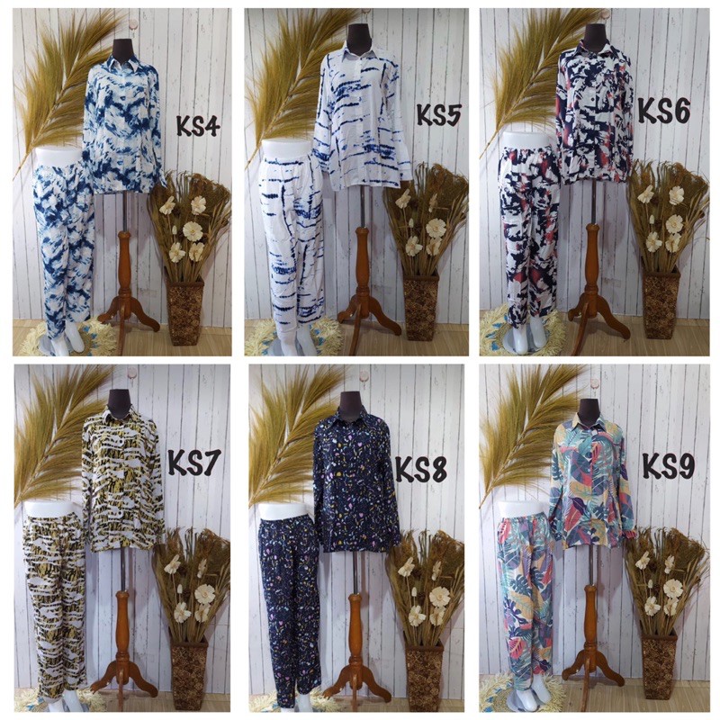 piyama kemeja set kekinian bahan katun rayon premium adem