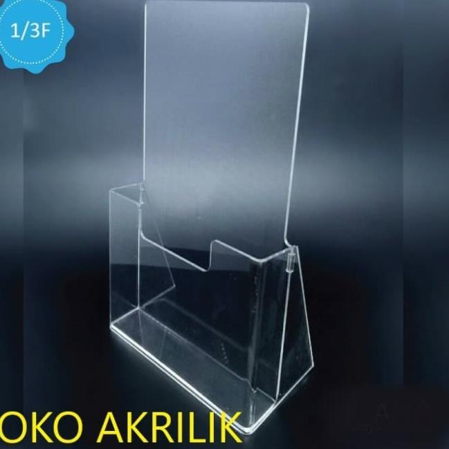 Tempat Brosur Akrilik / acrylic Ukuran 1/3 F4 TB35