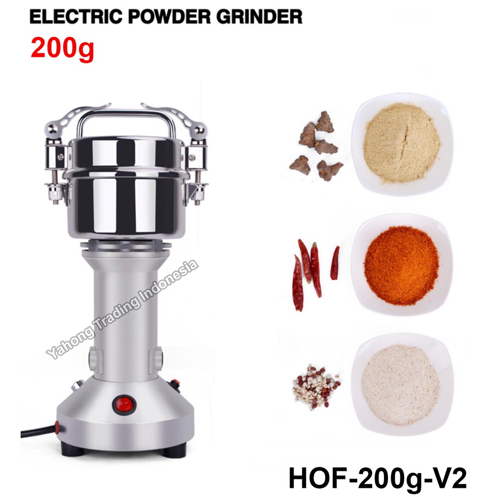 Mesin Giling Penggiling Bumbu Rempah Penepung Spice Herb Grinder Miller 200g