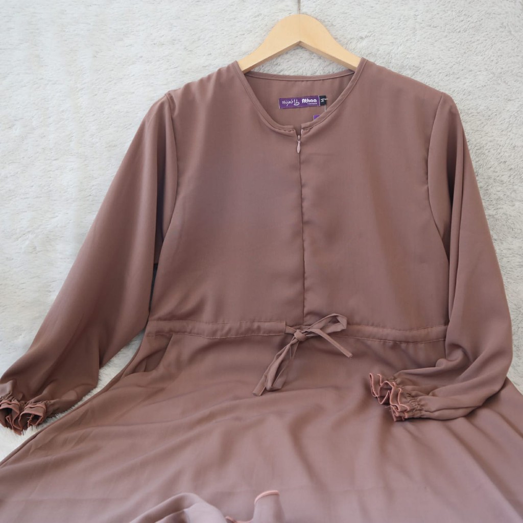 Gamis Polos Wolfis Woolpeach Wolvis Luxury Serut Payung