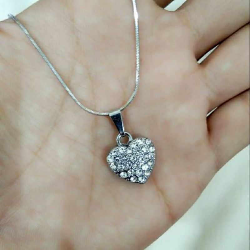 Kalung dewasa liontin Permata love panjang 47cm