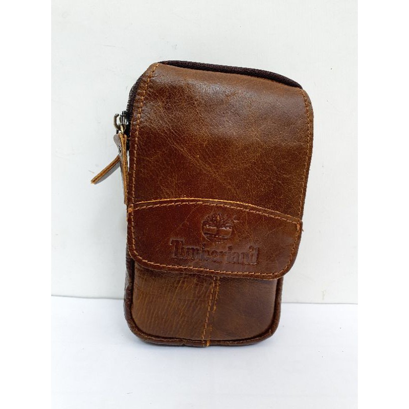 Tas Selempang Kulit Mini / Dompet HP Pria Timberland