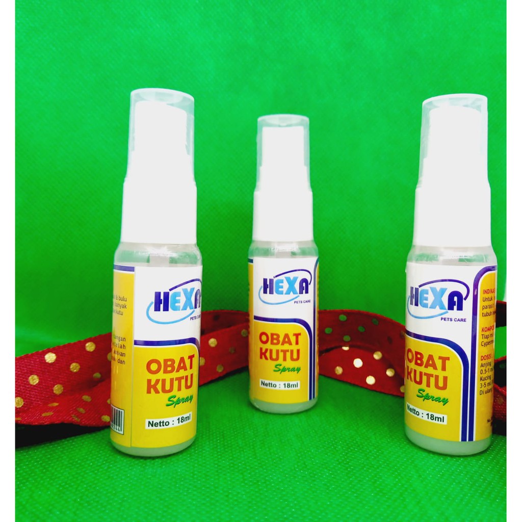 Hexa Obat Kutu Spray 18ml - Untuk Kucing &amp; Anjing