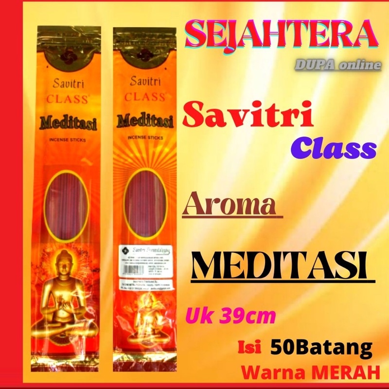 Dupa Hio Savitri Class “Meditasi” Pouch 39cm 50btg Merah