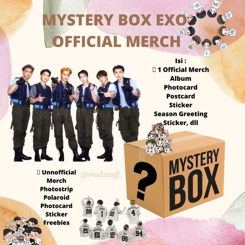 MYSTERY BOX EXO OFFICIAL MERCH KPOP TERMURAH ALBUM, PC, DLL READY