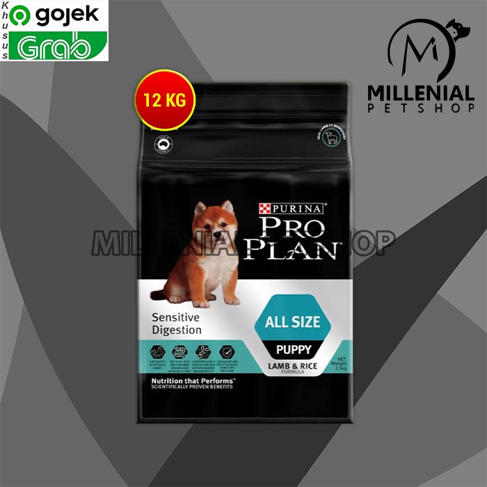 [GOSEND] Makanan Anjing PRO PLAN puppy medium sensitive digestion lamb 12 kg