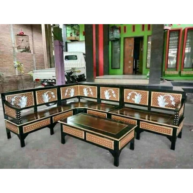 Furniture kursi sofa tamu model sudut blok minimalis / model kursi ruang tamu sempit / model kursi k