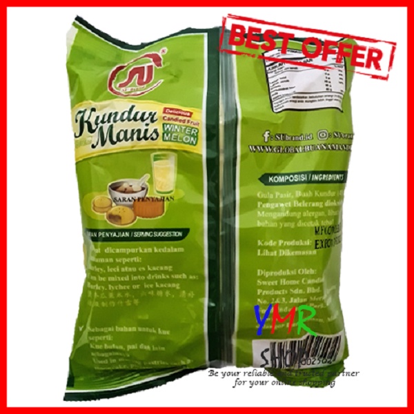 Manisan Buah Gula Kundur Winter Melon Tangkwee Tangkue Tangkwe Lohan kuo Manis Kering Import 250Gr