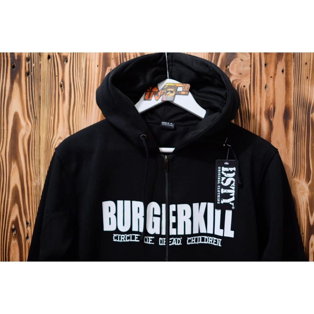 Sweater Hoodie Burgerkill Bahan Cutton Fleece Tebal