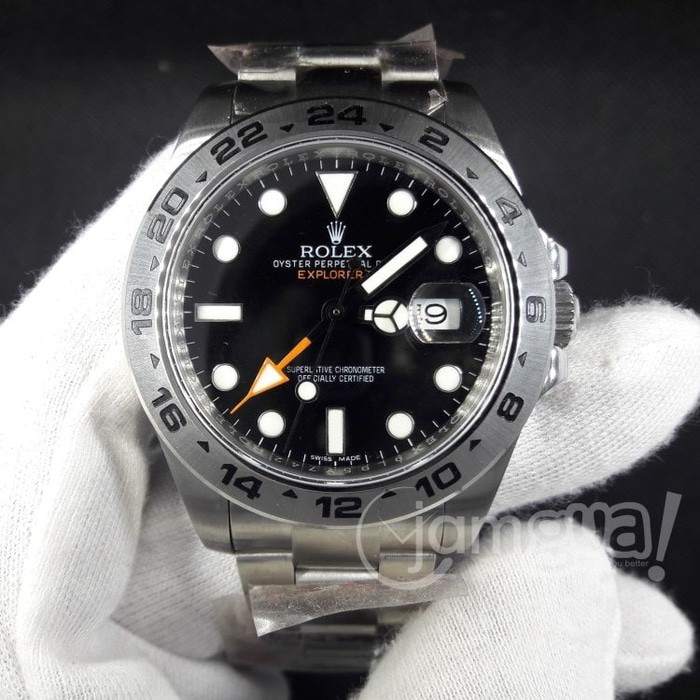 ROLEX EXPLORER II 216570 GMT BLACK DIAL SWISS ETA 1:1