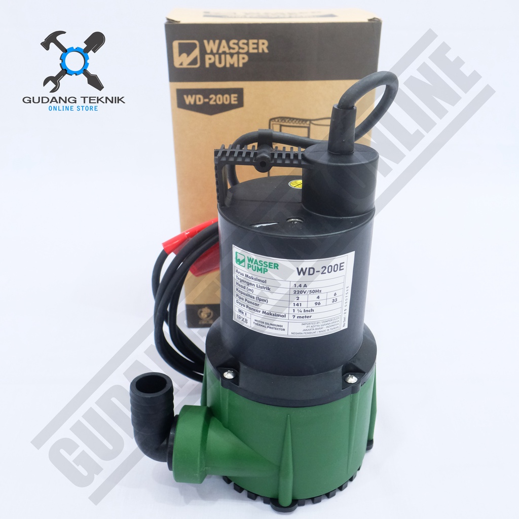 Pompa Air Celup WASSER WD200E / Pompa Celup Air Bersih WASSER WD 200 - WASSER WD-200E