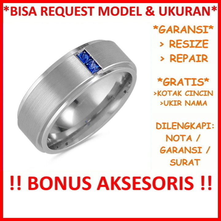 Garansi Silver Asli Bisa Pesan Model Gratis Ukir Nama Cincin Kawin Perak Nikah Tunangan ID386