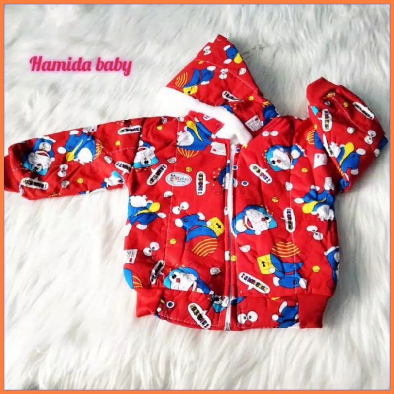 jaket bayi printing gambar kartun karakter lucu untuk usia 0-18 bln-1