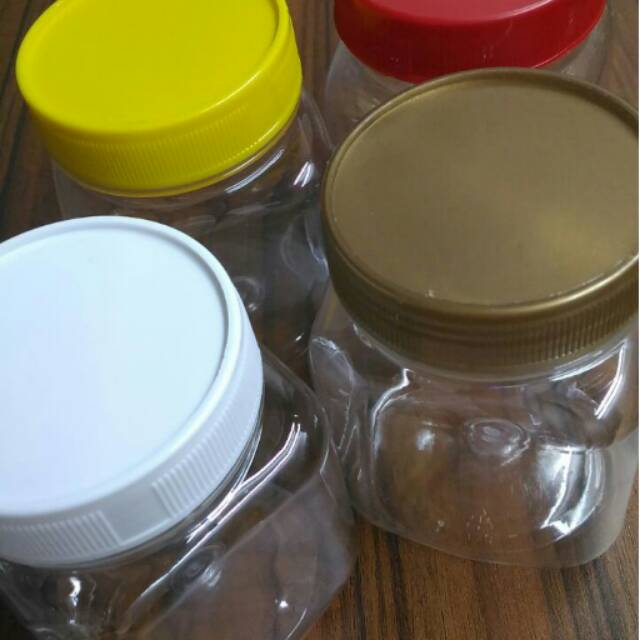 Toples jar plastik kotak 200ml masker selai jelly biskuit nastar