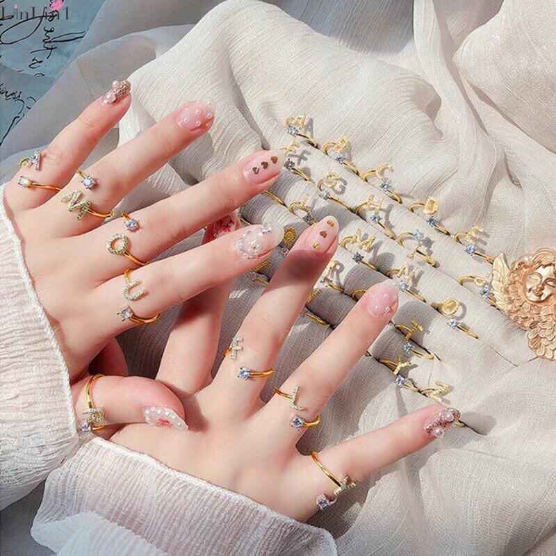 Cincin Huruf Gold / cincin alfabet / cincin huruf Xuping/ cincin inisial nama xuping