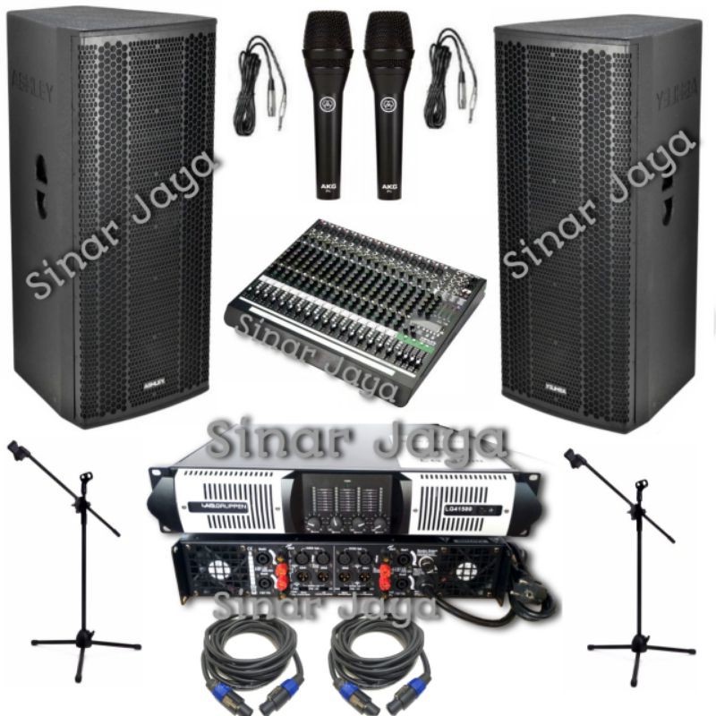 Paket Sound system outdoor ASHLEY TW 215P 15" double 1800W