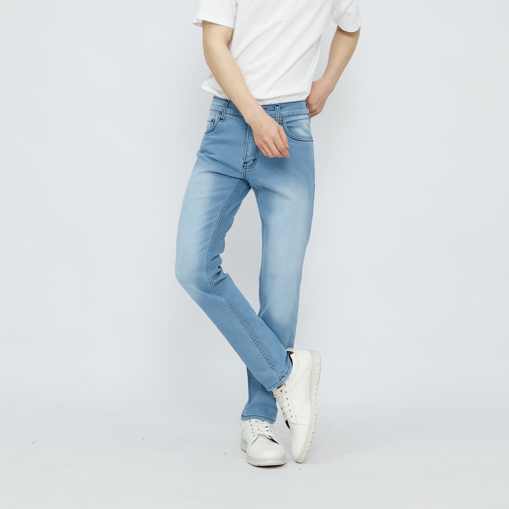 Fathco - Celana Denim Slimfit Pria Bluebleach Scrub