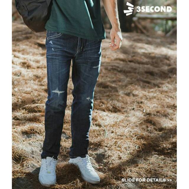 Celana slimfit jeans pria 3second 0304 ORIGINAL