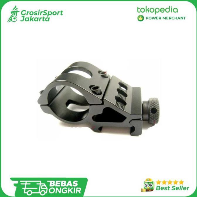Monggo] Dudukan Bracket Senter Laser Mounting Senapan Gun Mount Senter 25.4Mm