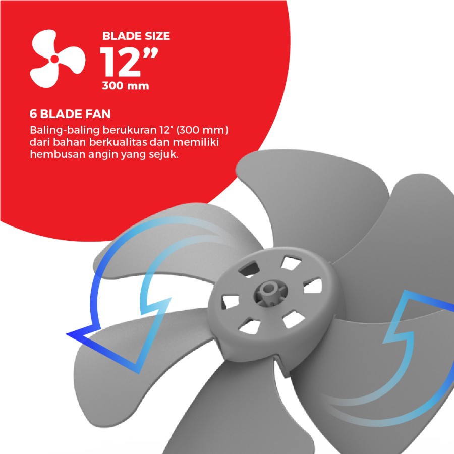 MASPION Kipas Angin Box Fan 12&quot; EX 2109 T - Garansi Resmi 1 Tahun - warna Random