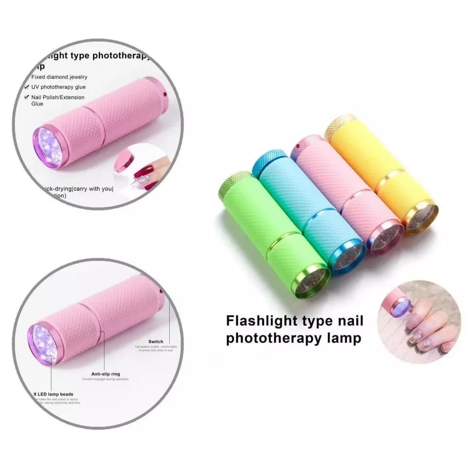 Pengering Kutek Mini Gel Senter UV Manicure Pedicure UV LED Nail Dryer Mini Sunmini sun mini