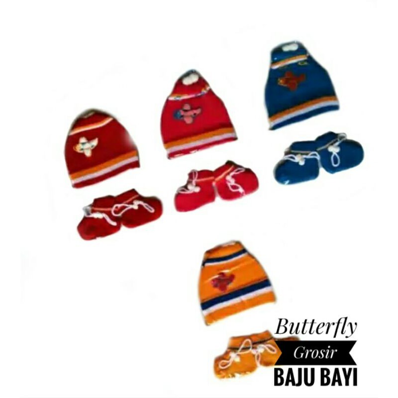 Topi Bayi Rajut Set