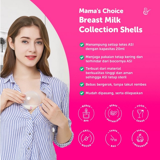 Mama's Choice Pejuang ASI Essential Kit (Nipple Cream + Breast Milk Collection Shells)