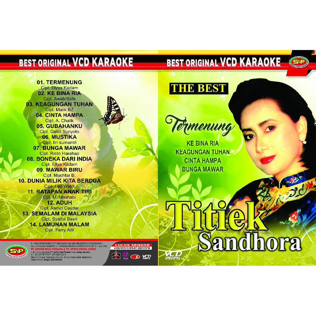 Vcd Original Pop Kenangan - The Best Album Titiek Sandora