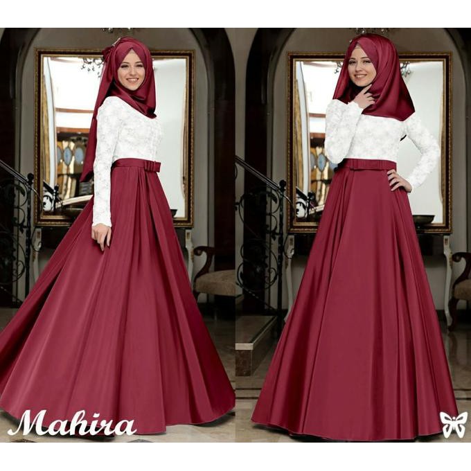 BARU GAMIS PESTA BALOTELLI MAHIRA / GAMIS WANITA MODERN / BAJU MUSLIM TOSCA - Hijau Tosca