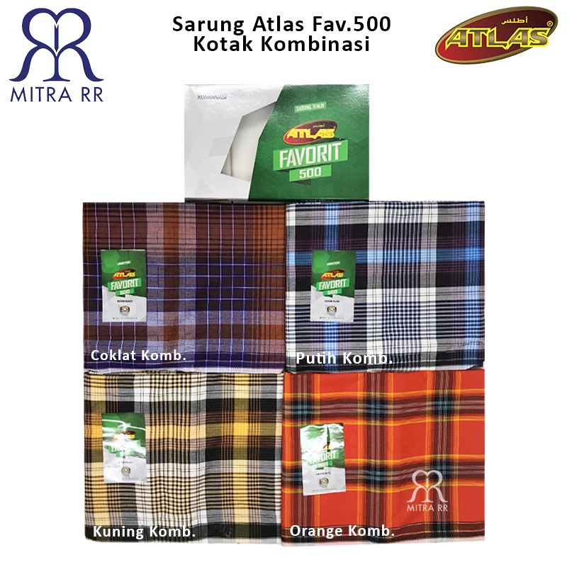 Sarung Atlas Favorit 500 Motif Kombinasi Kotak Sarung Dewasa