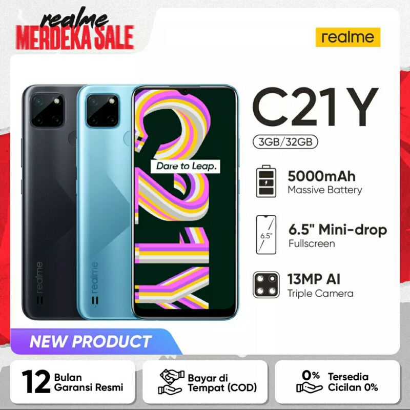 Realme C21Y Ram 3/32Gb Garansi Resmi 1 Tahun