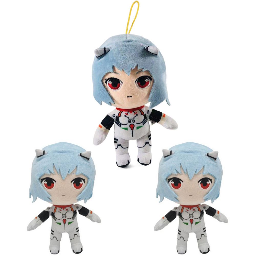 LANFY Kawaii Evangelion Plush Toy Soft Stuffed Toy Anime Doll Kids Toy Room Decor Ayanami Rei Plush Doll Children Gift 20cm Penguin Penpen