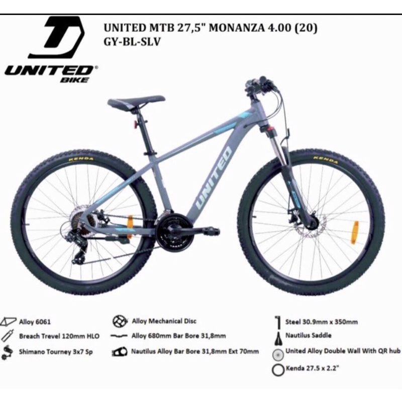 Sepeda MTB United Monanza 4.00 27.5"