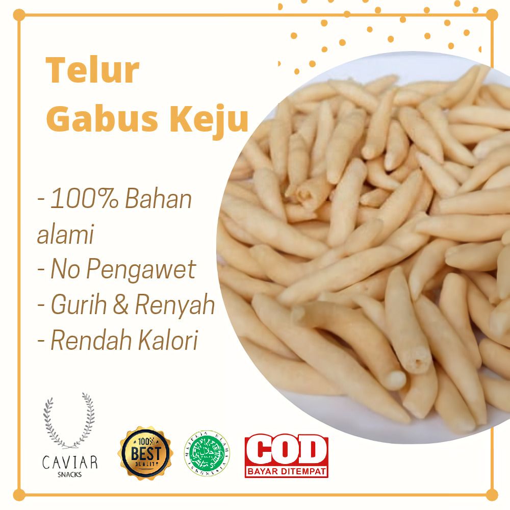 

KERIPIK STICK TELUR GABUS KEJU/CENDOL KEJU/ORIGINAL/MANIS GULA AREN/CEMILAN/SNEK/OLEH OLEH/RENYAH