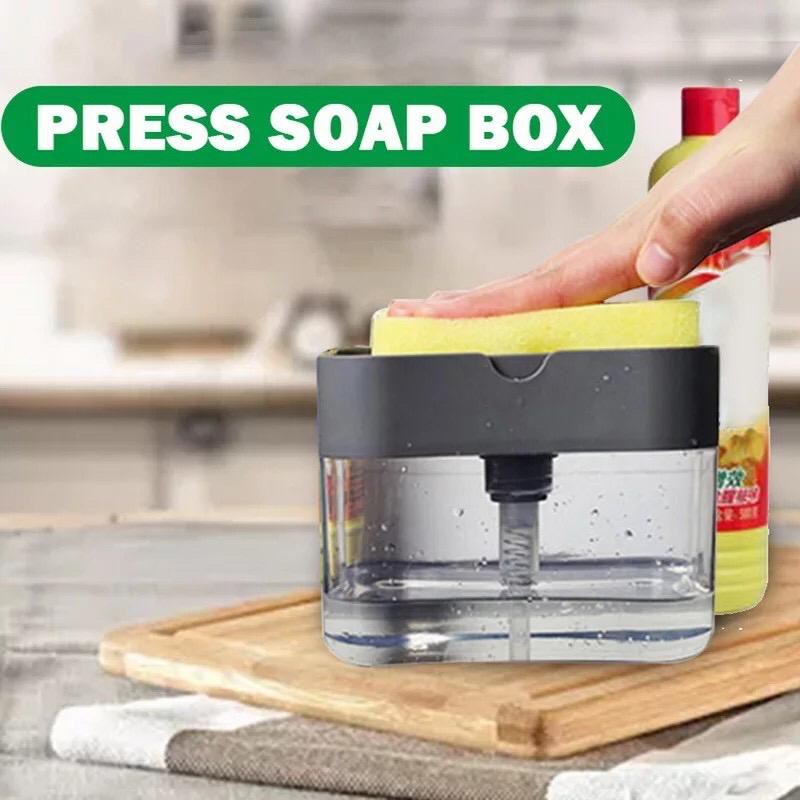 [JUALSEMUA18](43)DISPENSER SABUN KITCHEN SOAP PUMP FREE SPONGE SABUN SERBAGUNA TERMURAH