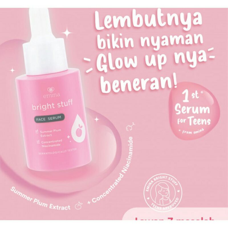 [COD] Emina bright stuff face serum  Serum wajah Emina  serum emina