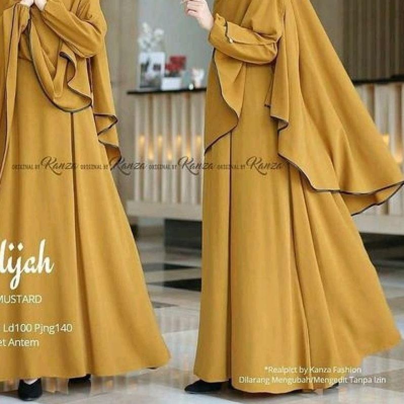 ➻ Setelan dress baju gamis syar'i hijab wanita muslim fashion muslim cewek Remaja dewasa kekinian ➧