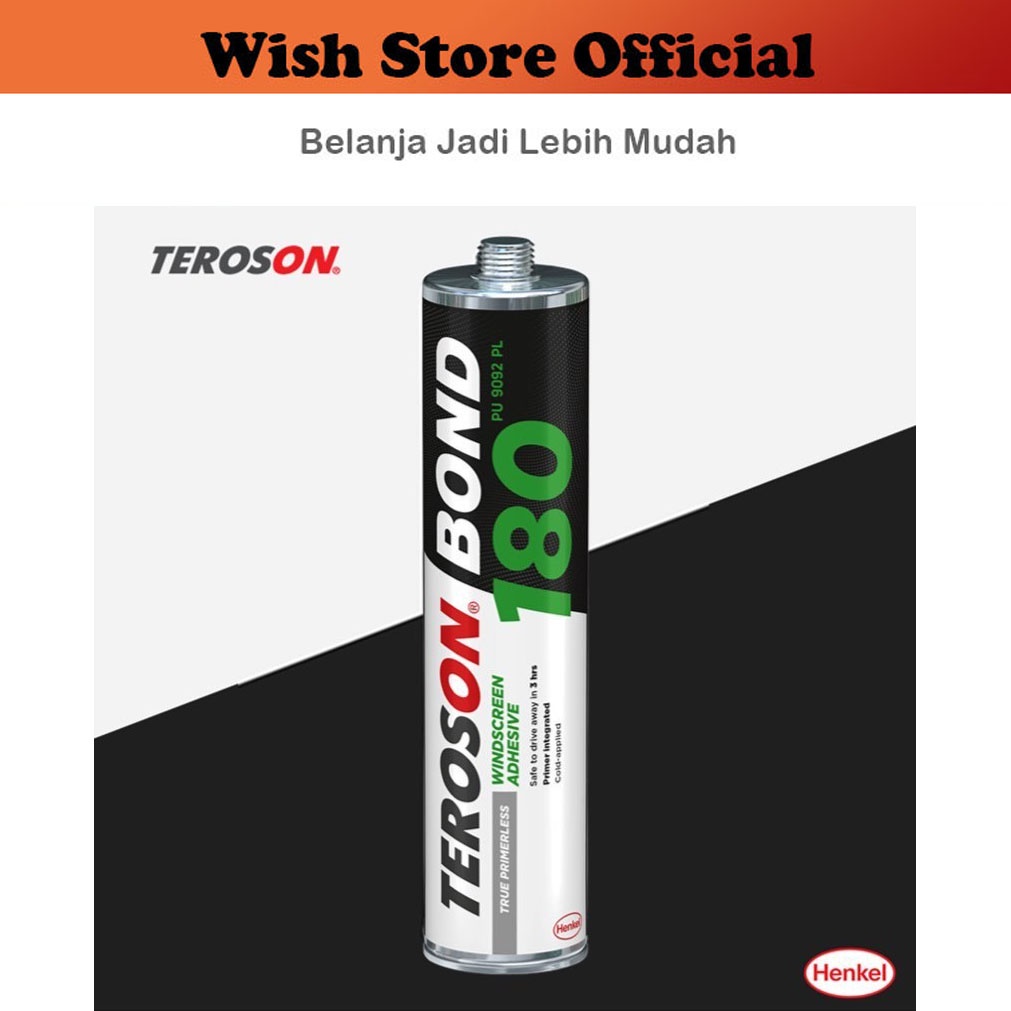 Lem Kaca Mobil Sealant / Lem Kaca Super Teroson Bond 180 PU 9092 Original Asli 310 ML