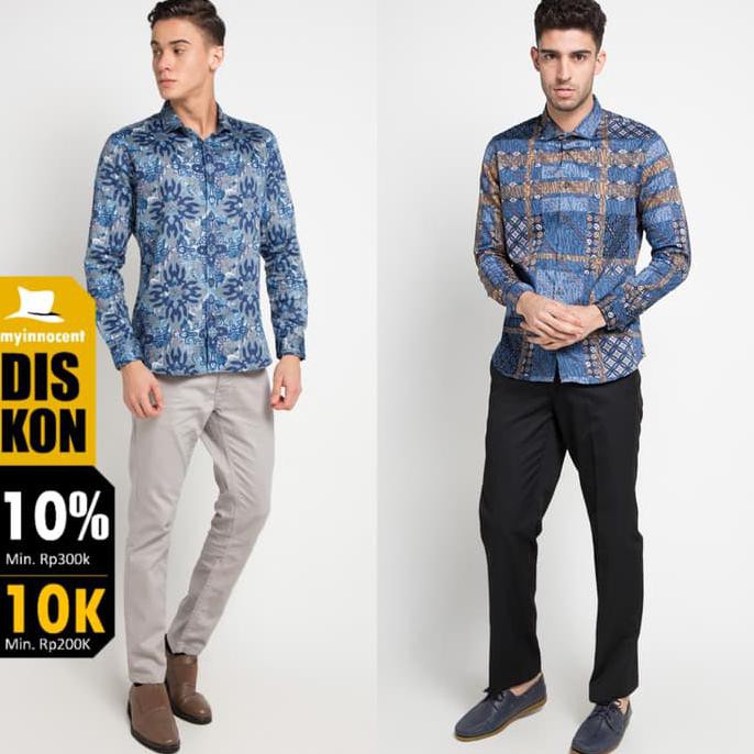 Barang Berkualitas batik pria modern,,?> MOC - Batik Lengan Panjang Pria - Slimfit n Reguler MURAH