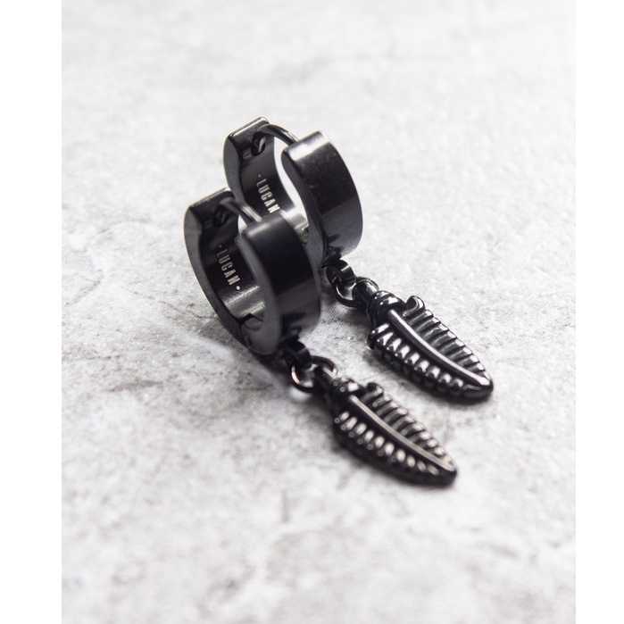 LUCAN - Anting Lucan Leaf Anting Pria Anting Cowok Anting Korea Anting Keren Anting Fashion Premium