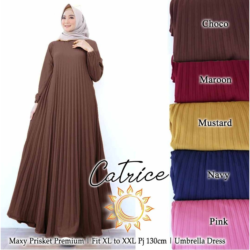 MAXI CATRICE JUMBO / MAXI DRESS PLISKET SIZE XXL SALEE !!!