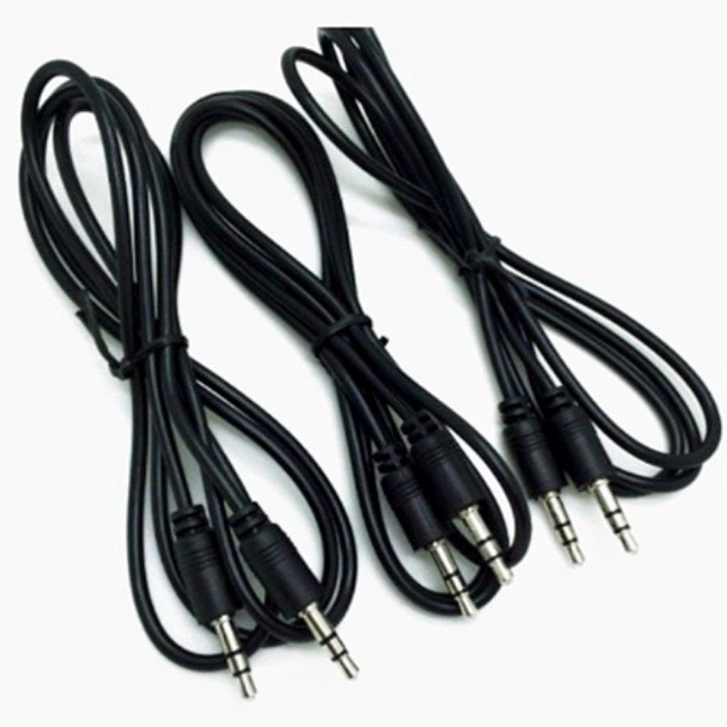 Kabel Audio AUX Jack 3.5mm Panjang 100cm 1m HP Android ke Speaker
