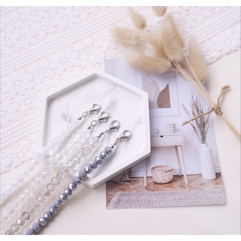 Konektor masker / Pengait Masker crystal premium / Tali masker hijab