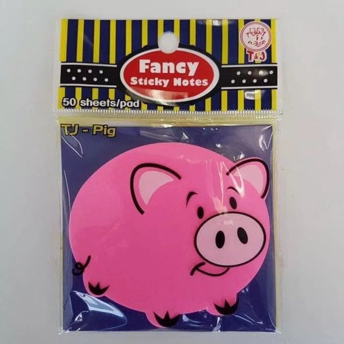 

T&J Labels Fancy Sticky Notes TJ - Pig