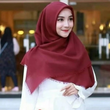 Hijab Segiempat Saudia Rawis / Kerudung Segiempat Saudia Rawis 110cm x 110cm