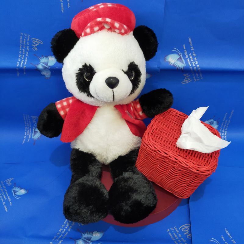 boneka panda topi