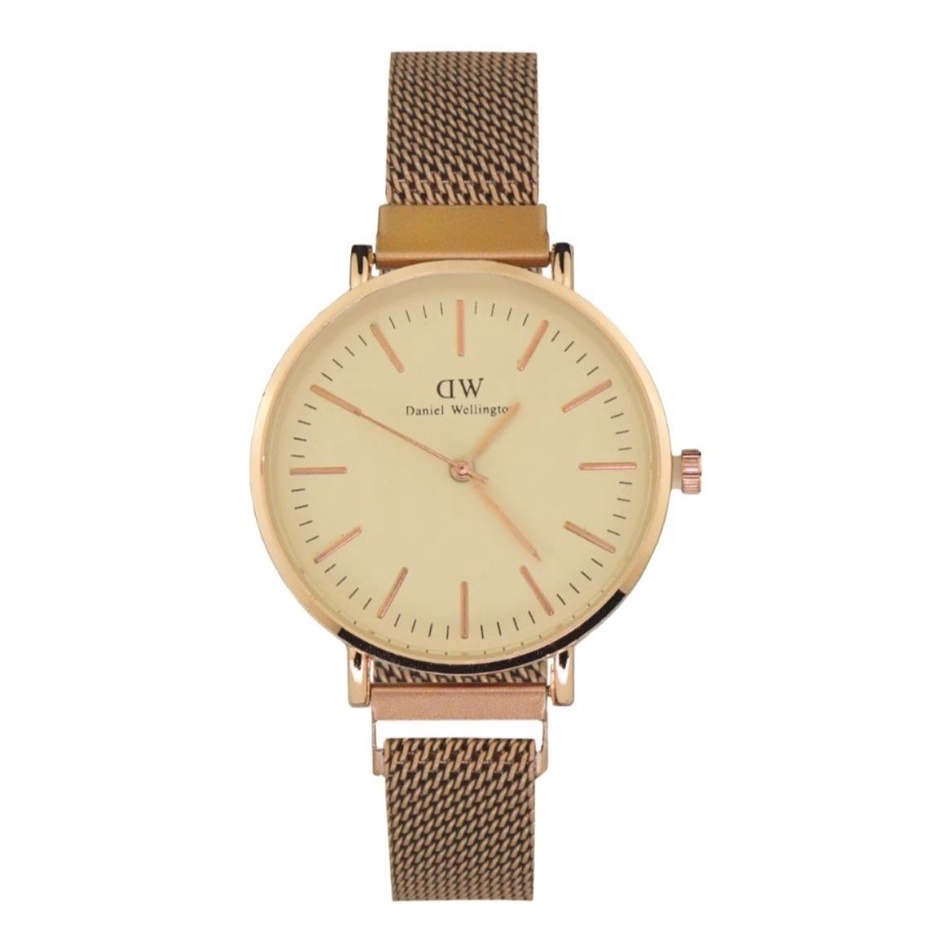 JAM MAGNET / JAM TANGAN WANITA RANTAI MAGNET MURAH GROSIR FASHION KOREA PRIA-DW-FULL ROSEGOLD