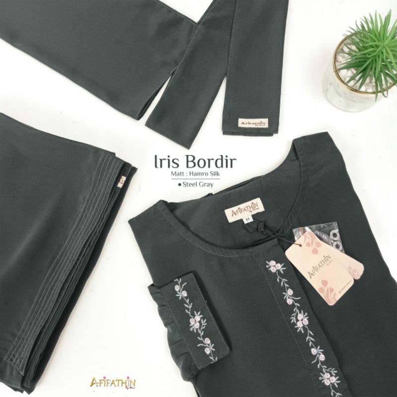 Gamis set Iris Bordir by Afifathin
