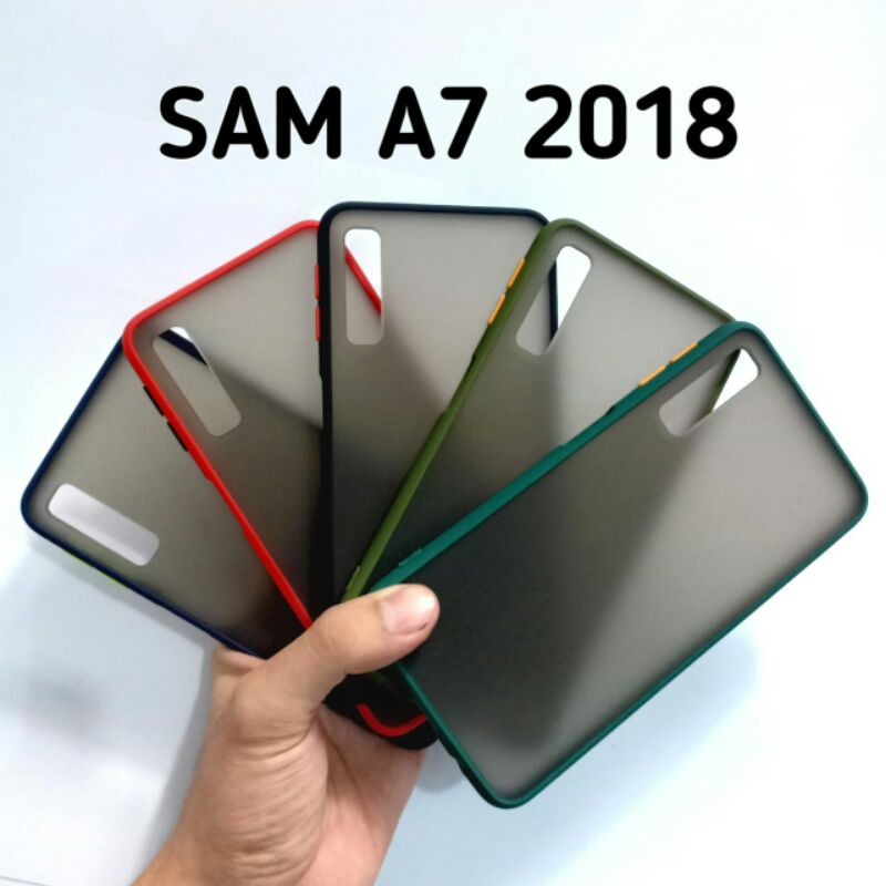 Softcase Samsung A7 2018 A750 Casing Dove Transparan Case Matte Full Colour